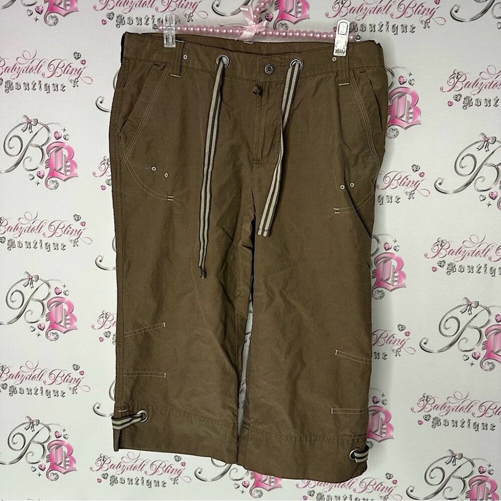 Columbia capri pants cropped cargo Casual Brown Drawstring Pants